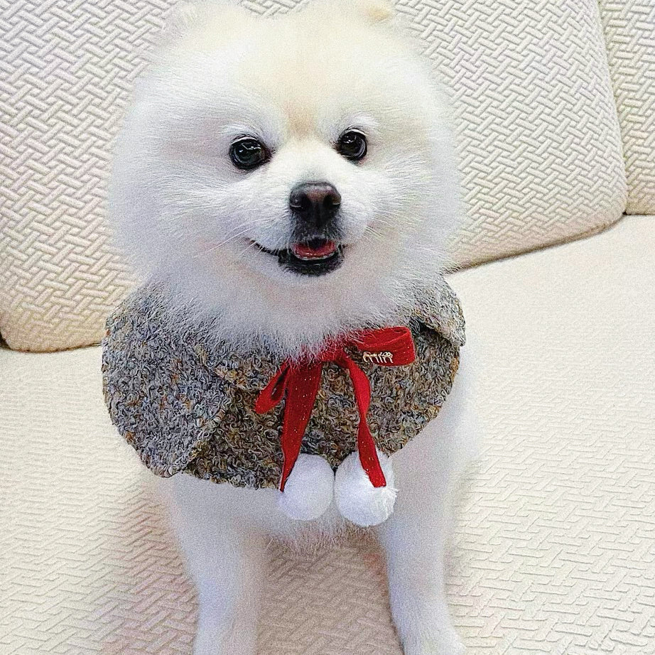Christmas drool scarf