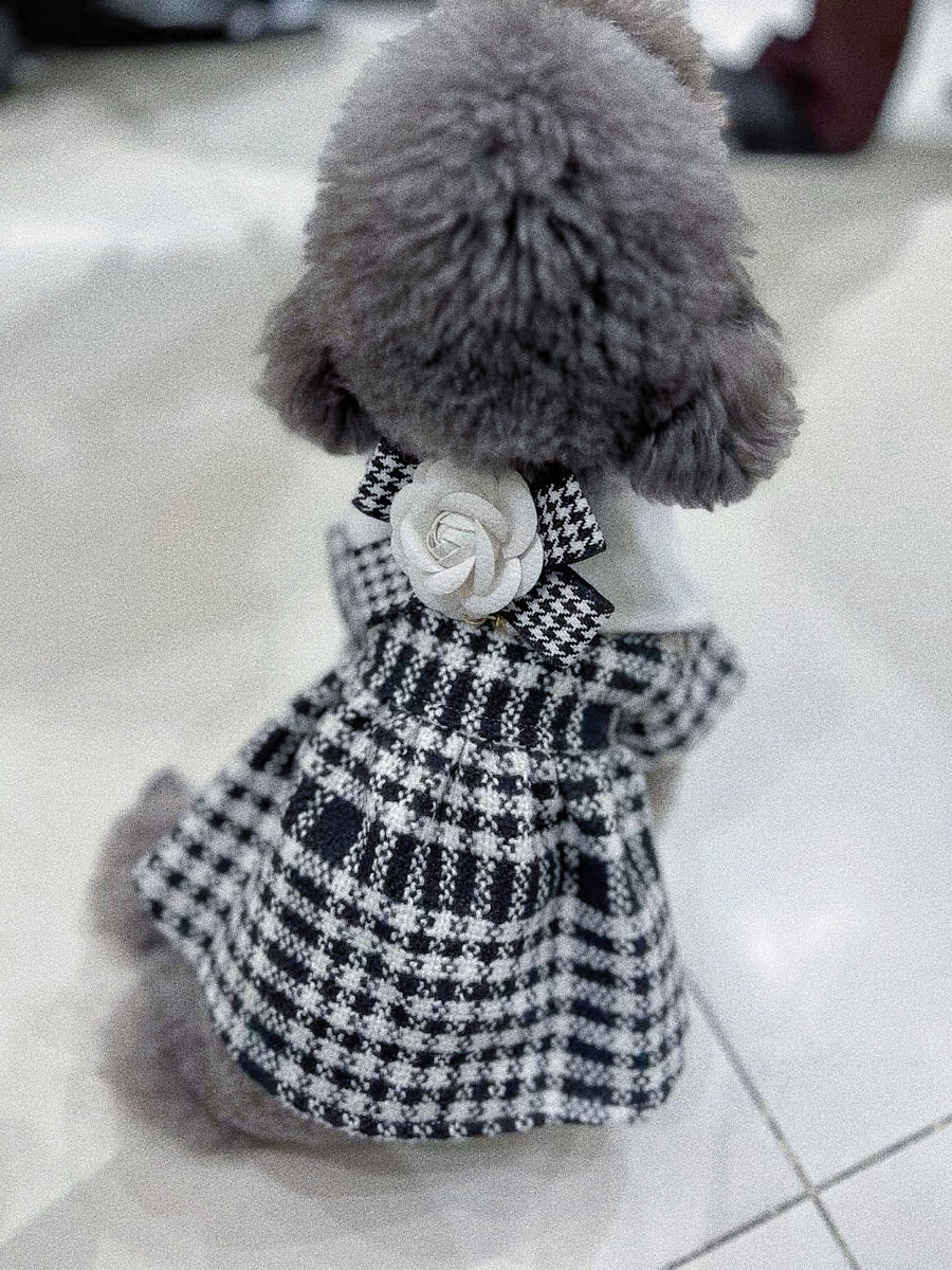 Pet light luxury flower British style princess dress