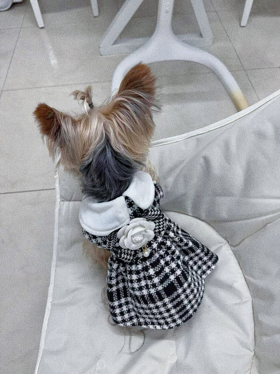 Pet light luxury flower British style princess dress