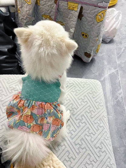 Pet dog tulip harness fairy dress